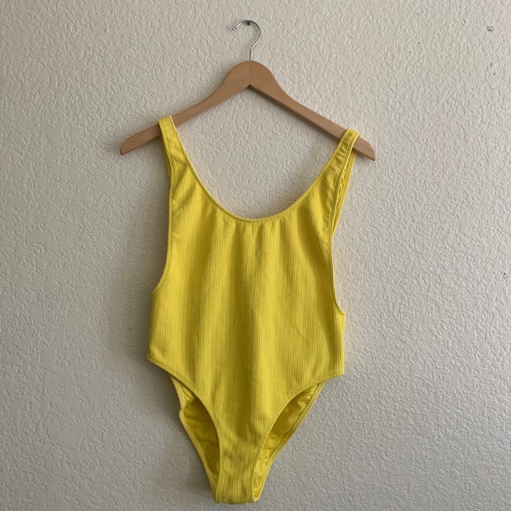 Bright yellow one piece, Nordstrom top shop, size 8